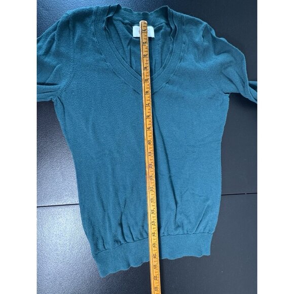 ANN‎ TAYLOR LOFT V-Neck Pima Cotton Sweater Women's Small 3/4 sleeve - Picture 5 of 7